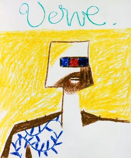 Sidney Nolan, drawing for cover of "Verve", 1956. Sidney Nolan, drawing for cover of "Verve", 1956.