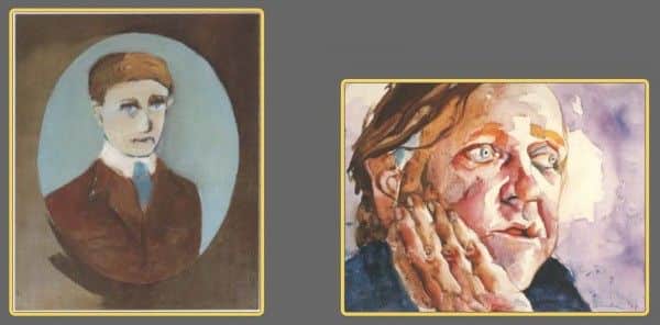 Barrett (Barrie) Reid: (1) by Sidney Nolan, 1947, Queensland Art Gallery; (2) by Albert Tucker, 1983, private collection Barrett (Barrie) Reid: (1) by Sidney Nolan, 1947, Queensland Art Gallery; (2) by Albert Tucker, 1983, private collection