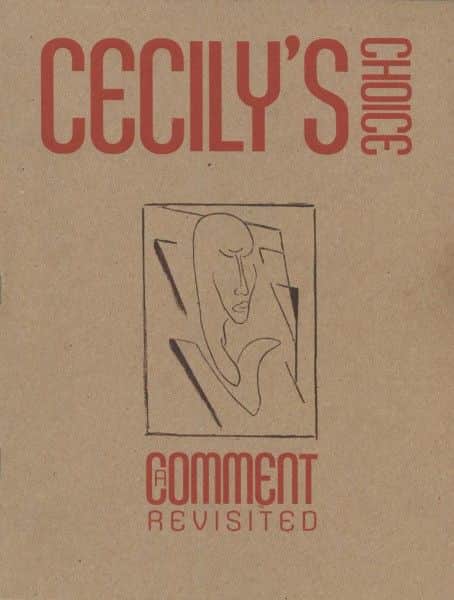 'Cecily's Choice: a Comment revisited', forthcoming publication 'Cecily's Choice: a Comment revisited', forthcoming publication