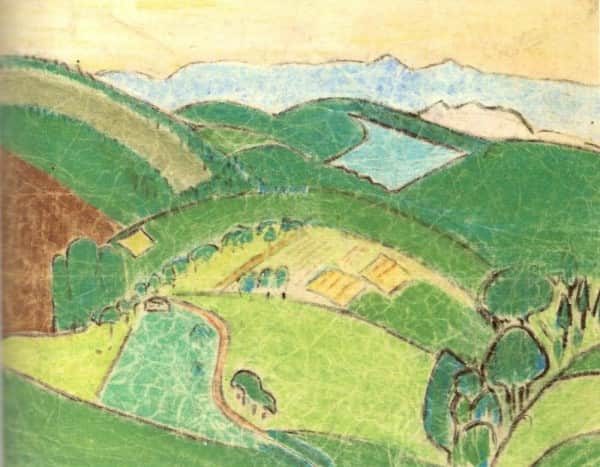 "Landscape", c 1933, Sunday Reed, Private collection.