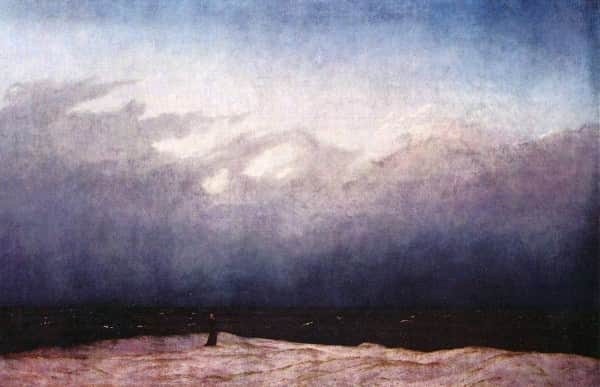 "The Monk by the Sea", 1808-1810, Caspar David Friedrich, Alte Nationalgalerie Berlin collection.
