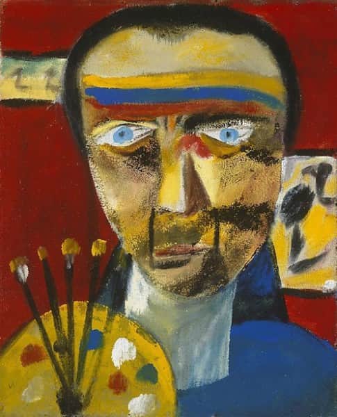 "Self Portrait", 1943, Sidney Nolan, AGNSW collection.